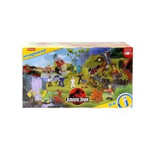 Imaginext‎ Jurassic Park Dino Mission Recon 19pc Set T. Rex Figures Vehicles NEW